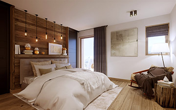 Image promotionnelle d'une chambre de chalet de luxe à Méribel