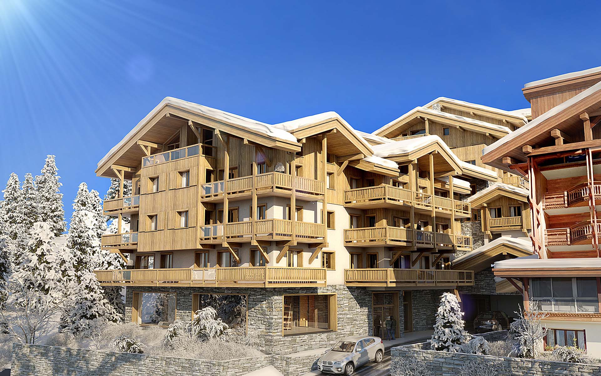 Creation of a building perspective, 3D Graphic design studio