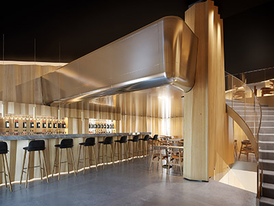 3D rendering of a luxury bar restaurant